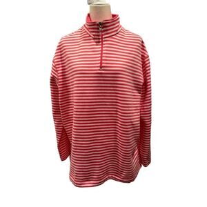 Pacer Orange and White 1/4 Zip Pullover - XL